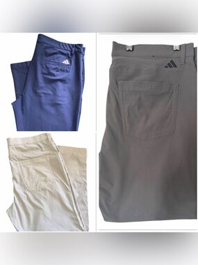 Adidas Men’s Stretch Pants 36x30 – Lot of 3. Pre owned in very good condition